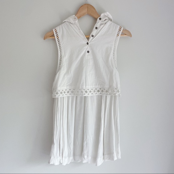 Free People Twice As Nice Gauzy Twofer Tunic Top - Picture 4 of 6